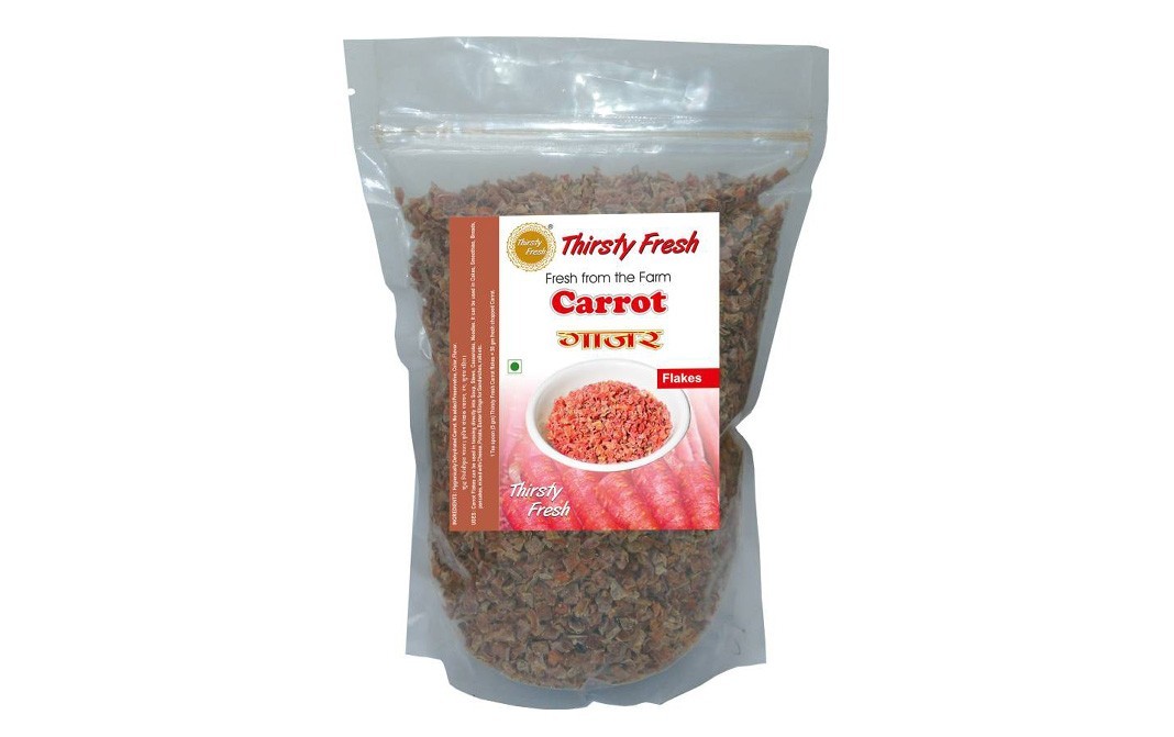 Thirsty Fresh Carrot Flakes    Pack  450 grams